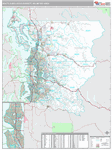 Seattle-Tacoma-Bellevue Wall Map Premium Style